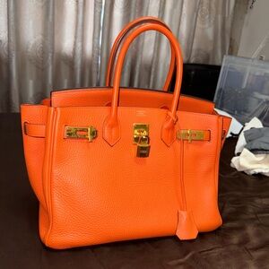 Orange Clemence Birkin 30
